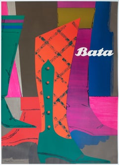 Bata Shoes 1964 Swiss Advertising Poster Womens, Donald Brun