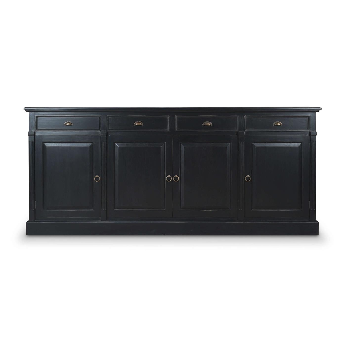 This stunning piece is crafted to provide ample storage while adding a touch of sophistication to your home decor.

Constructed from high-quality solid mahogany, this long cabinet ensures durability and will complement almost any style. Featuring