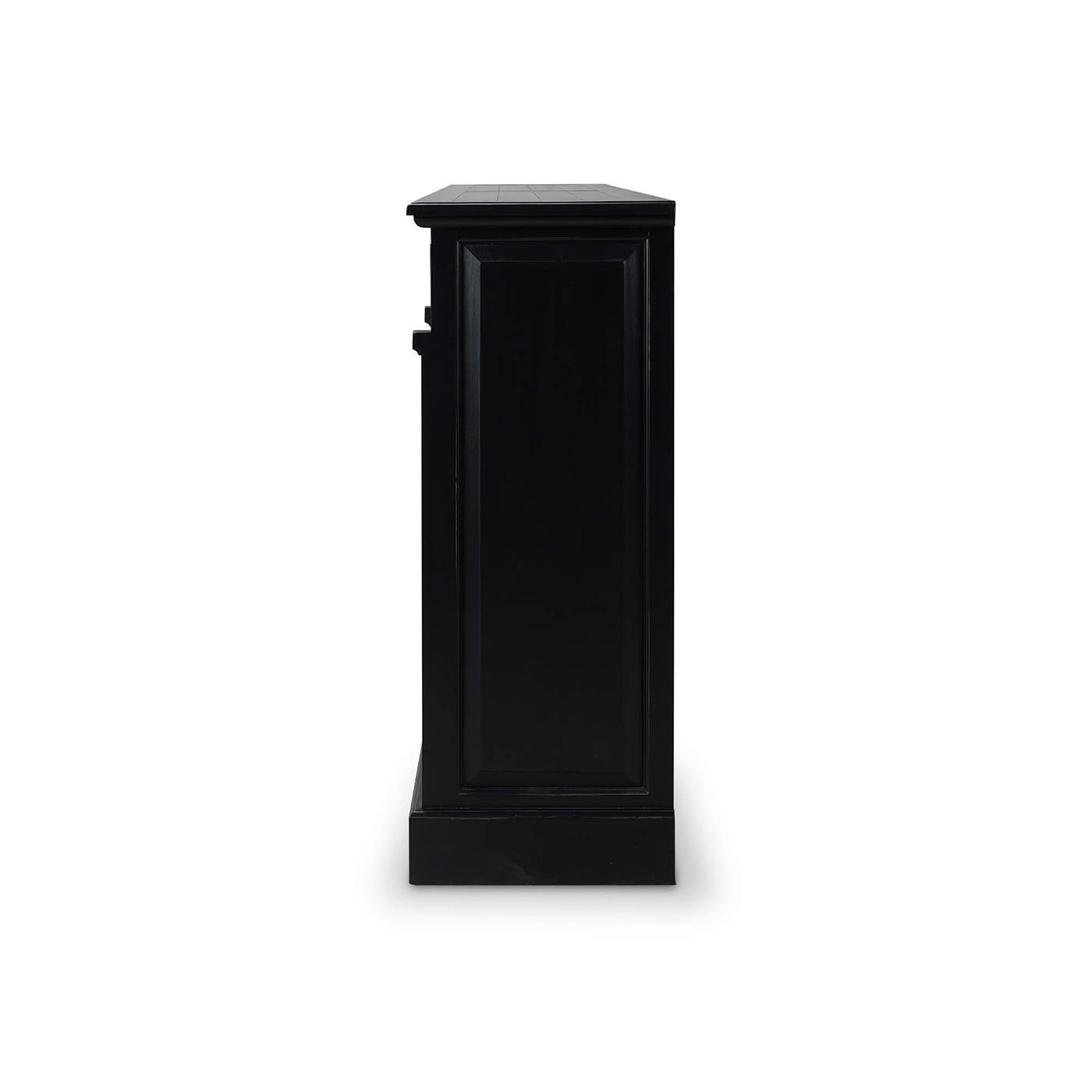 Batavia Black Rustic Country Sideboard In New Condition For Sale In Westwood, NJ