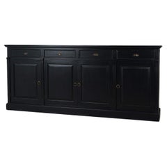 Batavia Schwarzes rustikales Landhaus-Sideboard