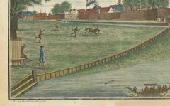 Batavia Castle and Parade Ground – Hand-Coloured Engraving by J.W. Heydt, 1738