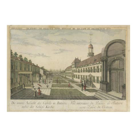 Batavia Castle Church Courtyard – Vue d’Optique, Indonesia c.1770