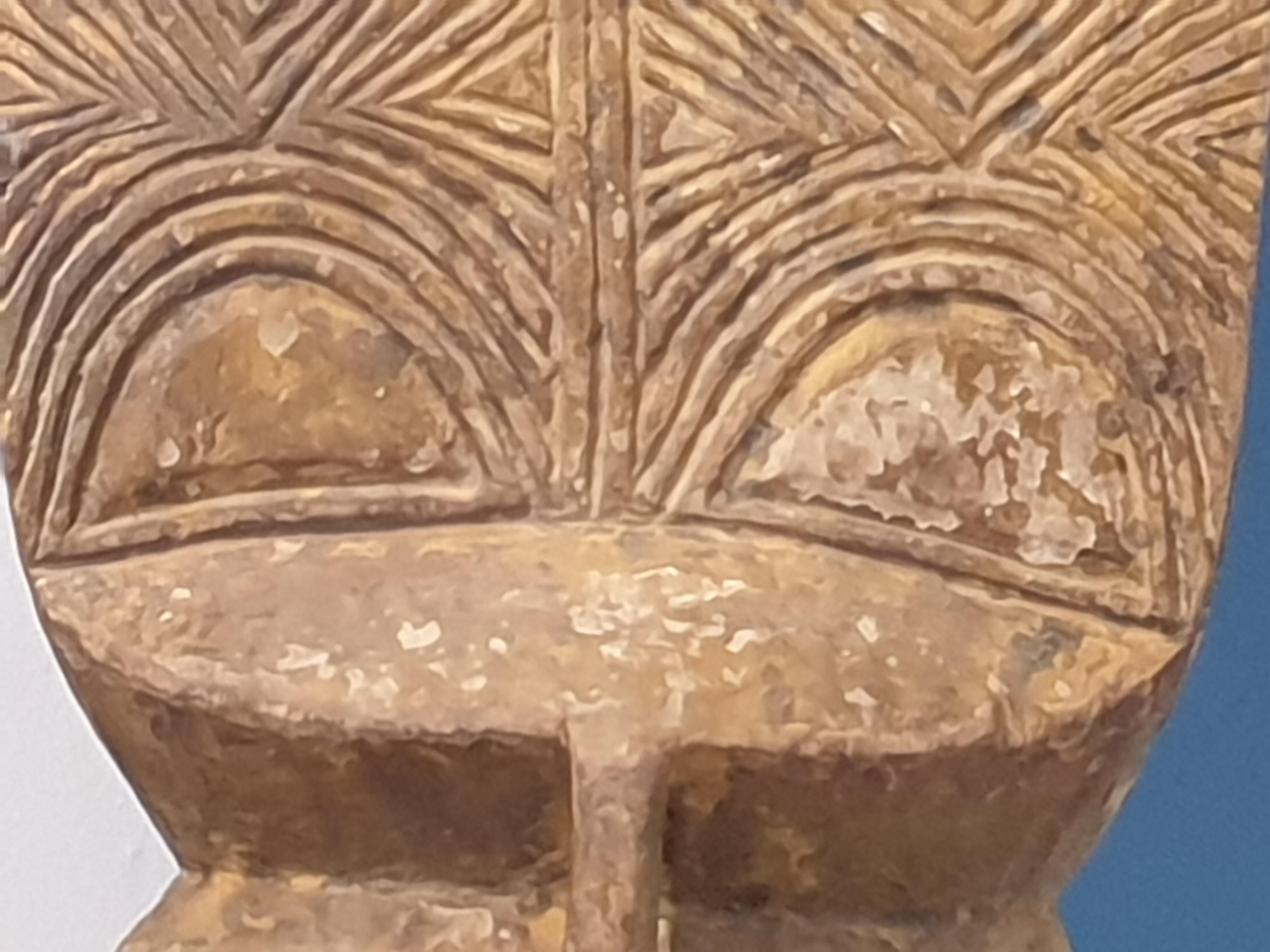 A Large Scale, Beautifully Sculpted and Patinated Batcham Cameroon Mask. 11