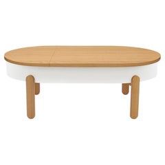 Batea L Coffee Table, Oak & White