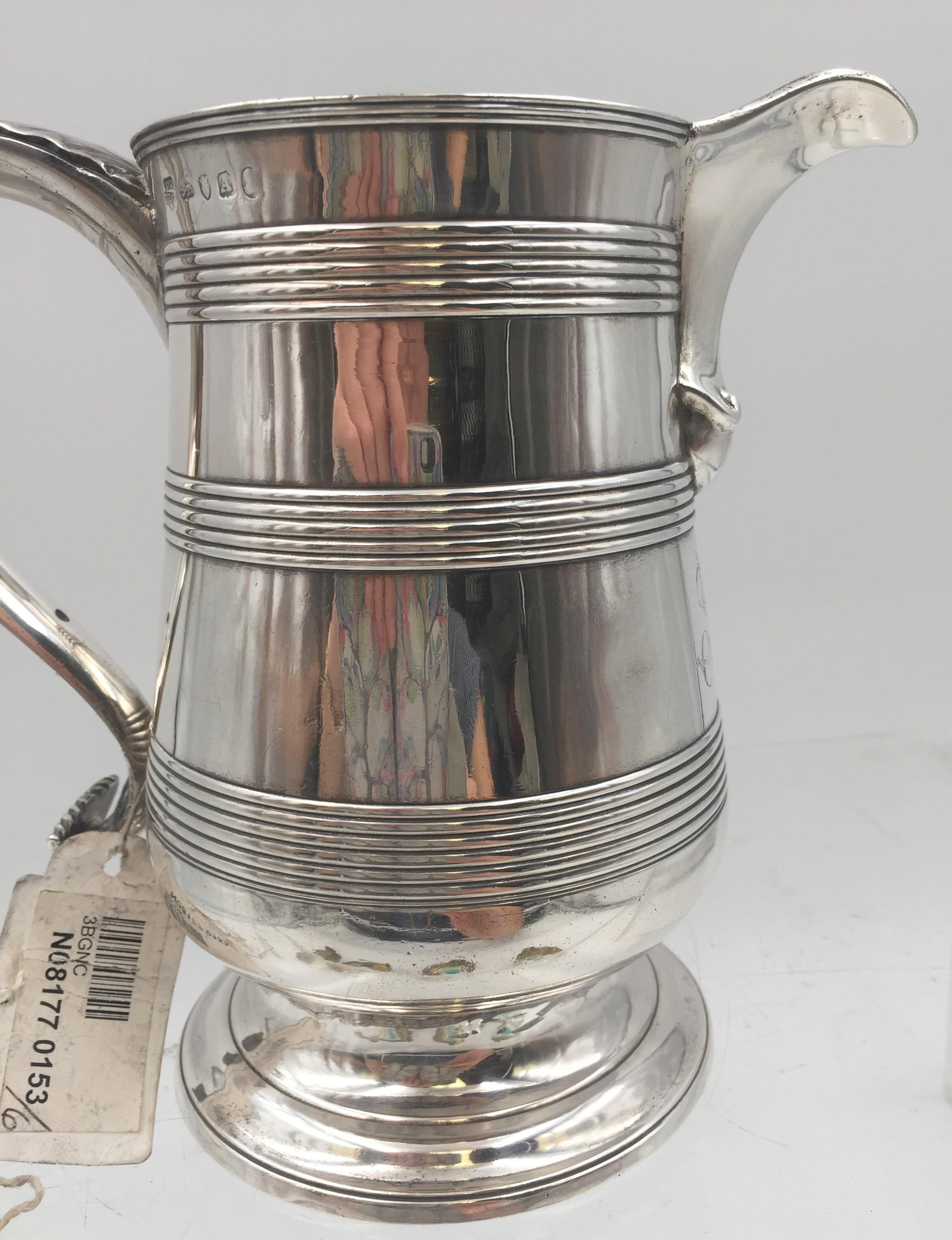 George III Bateman 1796 English Sterling Silver Spouted Beer Jug Pitcher Sold at Sotheby's