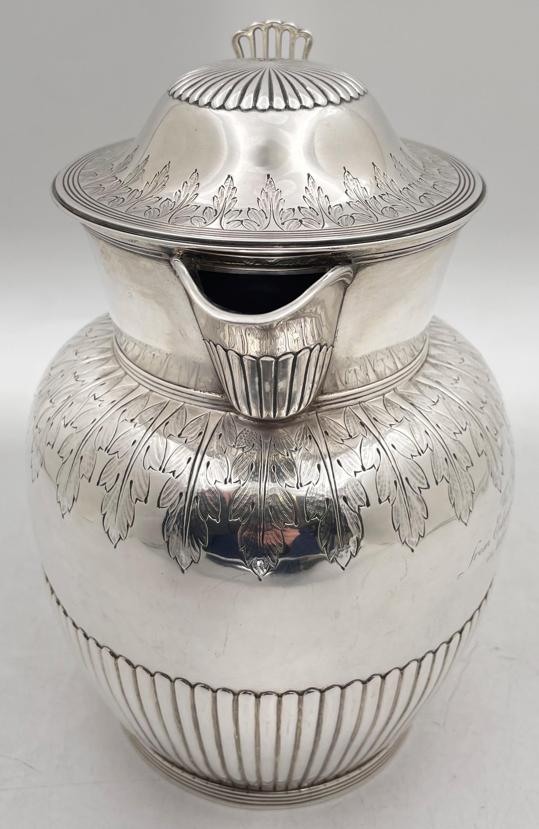 Pichet/ Carafe géorgien en argent sterling 1812 de Bateman Bon état - En vente à New York, NY