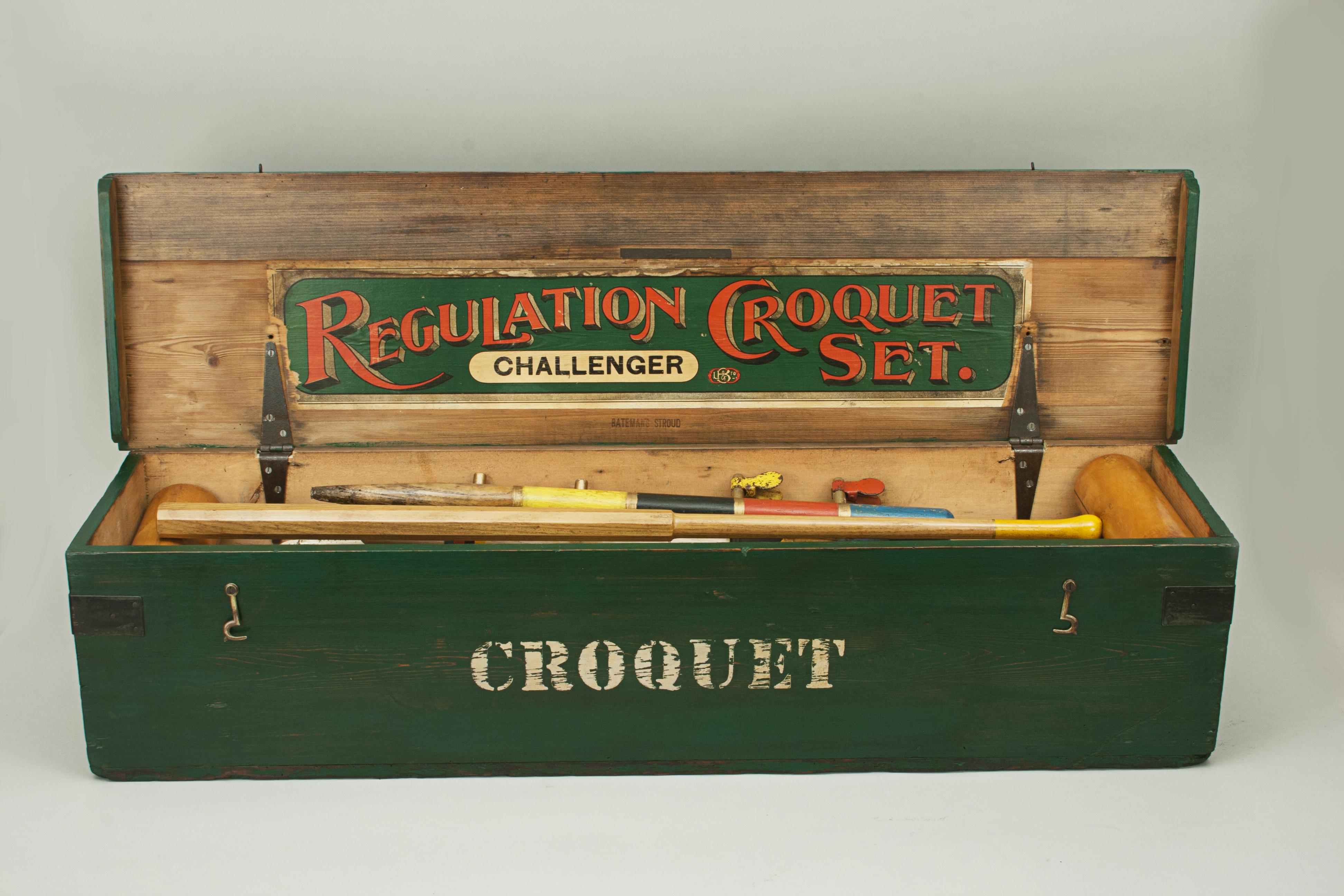 Sporting Art Bateman Stroud Regulation Croquet Set in Pine Box