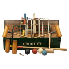 Used Bateman Stroud Regulation Croquet Set in Pine Box