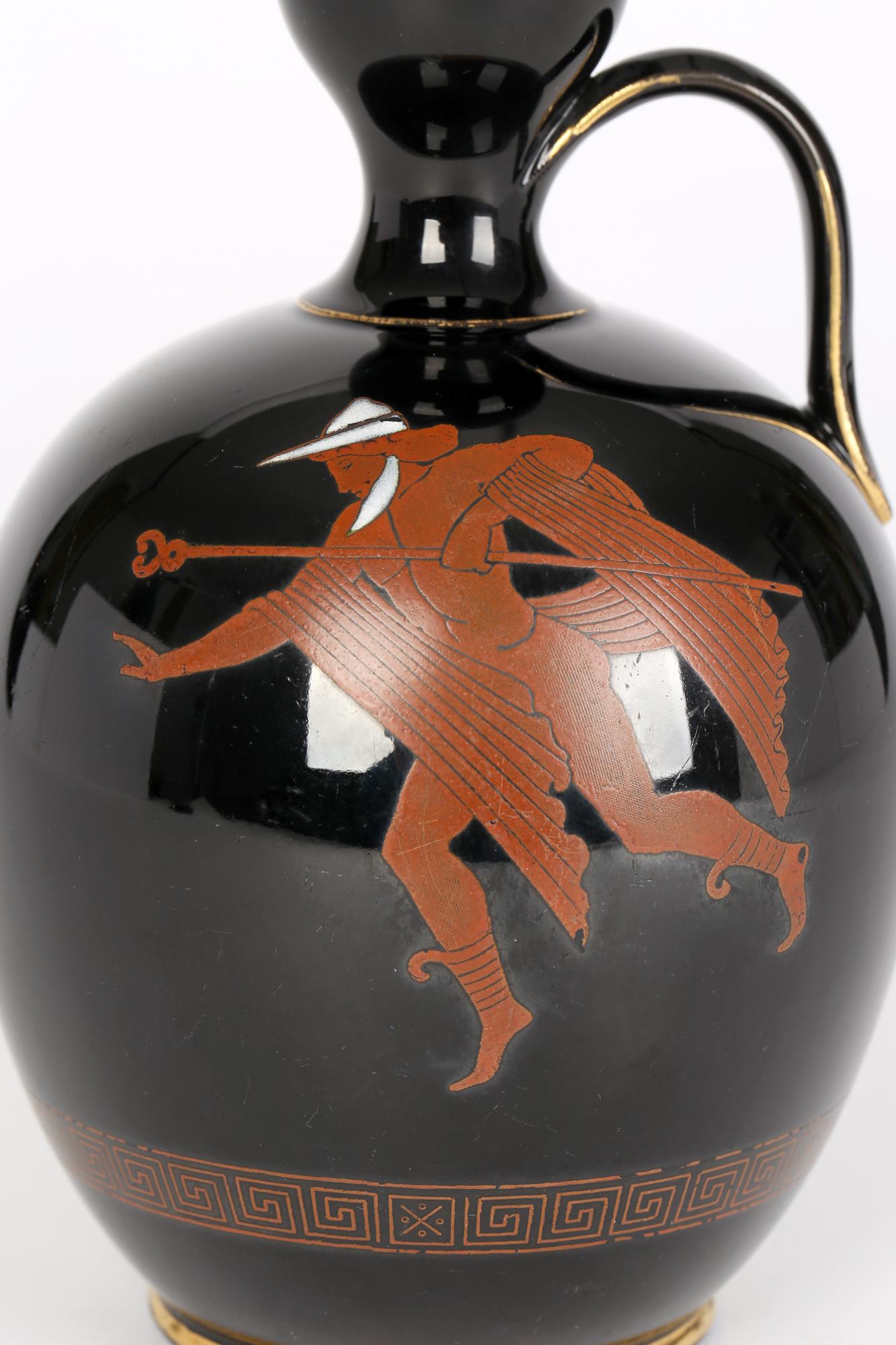Bates Brown-Westhead & Moore Mercury & Minerva Greek Revival Pottery Vase 3