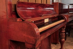 Bates Pianoforte Circa 1825 Carved Baluster Leg 78 Note Fabric Panel