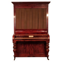 Bates Pianoforte Circa 1825 geschnitztes Balusterbein 78 Notizstofftafel mit Klavierbein