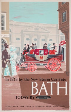 Bath 1960 British Railway Travel Poster, Eric Fraser