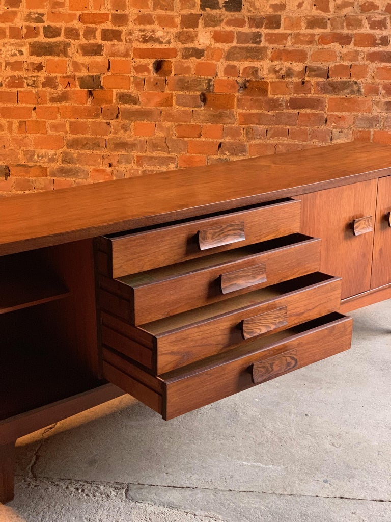 Bath Makers African Teak and Rosewood Sideboard Credenza BCM at