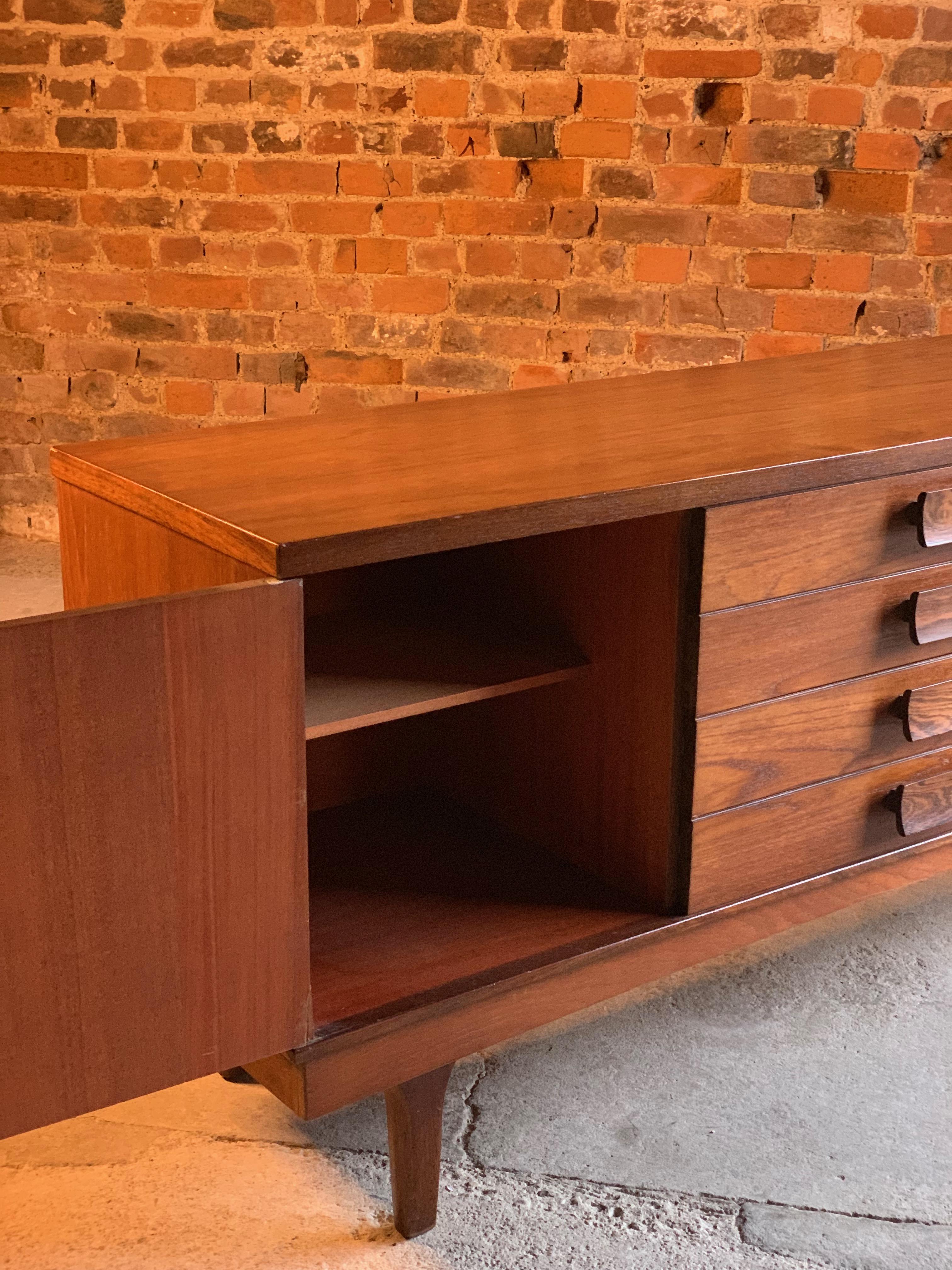 Bath Cabinet Makers African Teak and Rosewood Sideboard Credenza BCM In Good Condition In Longdon, Tewkesbury