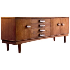 Vintage Bath Cabinet Makers African Teak and Rosewood Sideboard Credenza BCM