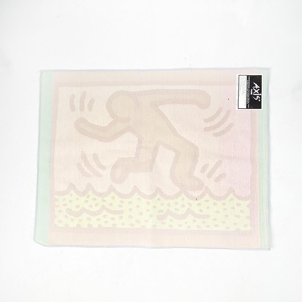 Post-Modern Bath mat made by Axis with design by Keith Haring. For Sale