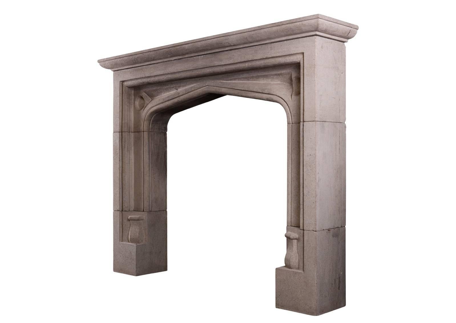 Bath Stone Fireplace in the Gothic Manner 1