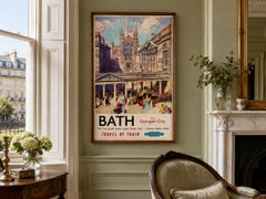 Bath The Georgian City 1955 British Railways Travel Poster, Gordon Nicoll