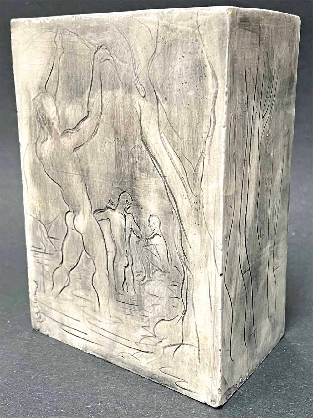 Américain Vase « Breasts at Laguna Beach », très rare avec des figures masculines nues, vers 1951-52 en vente