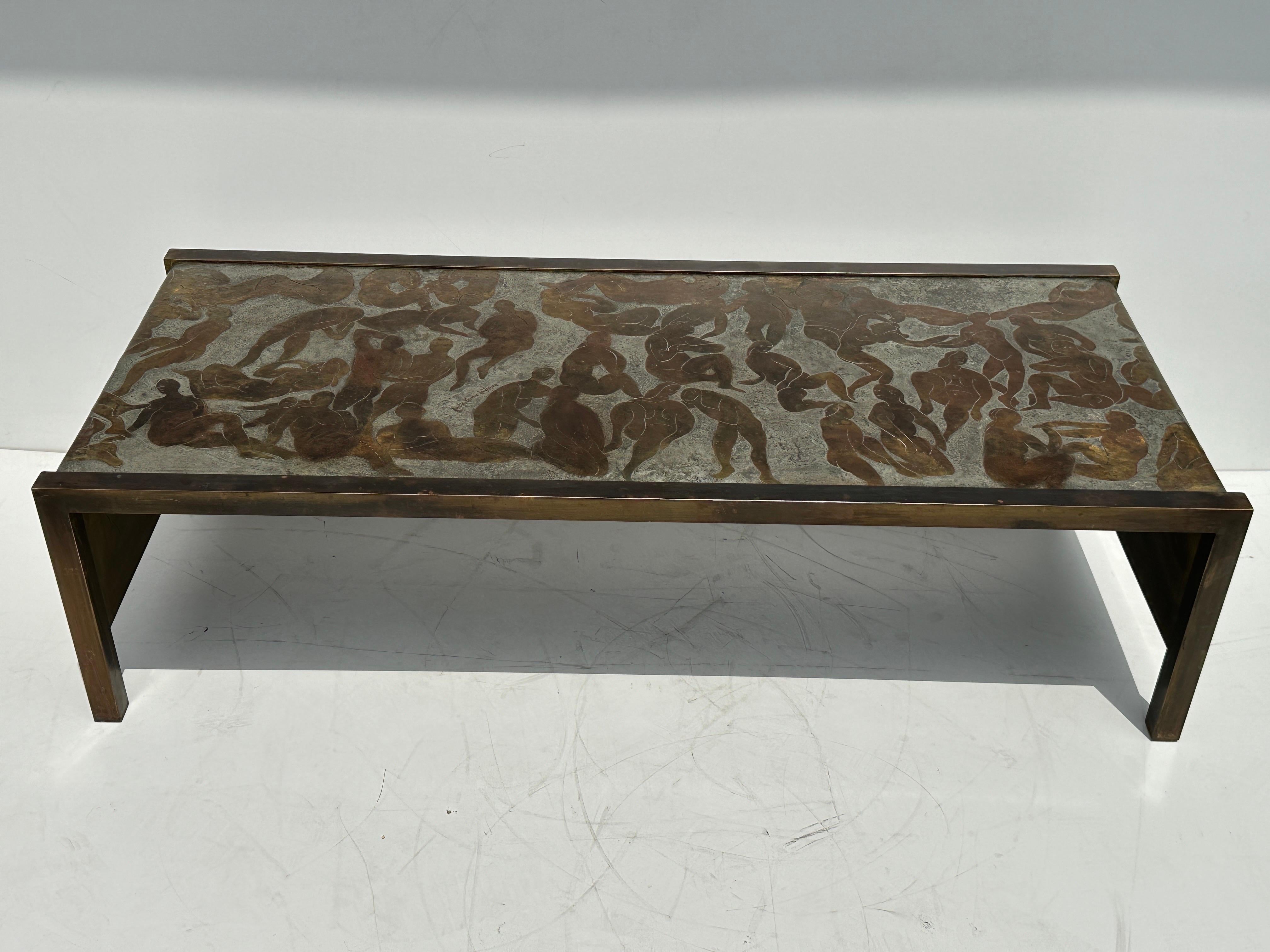“Bathers” Coffee Table by Philip & Kelvin LaVerne For Sale 5