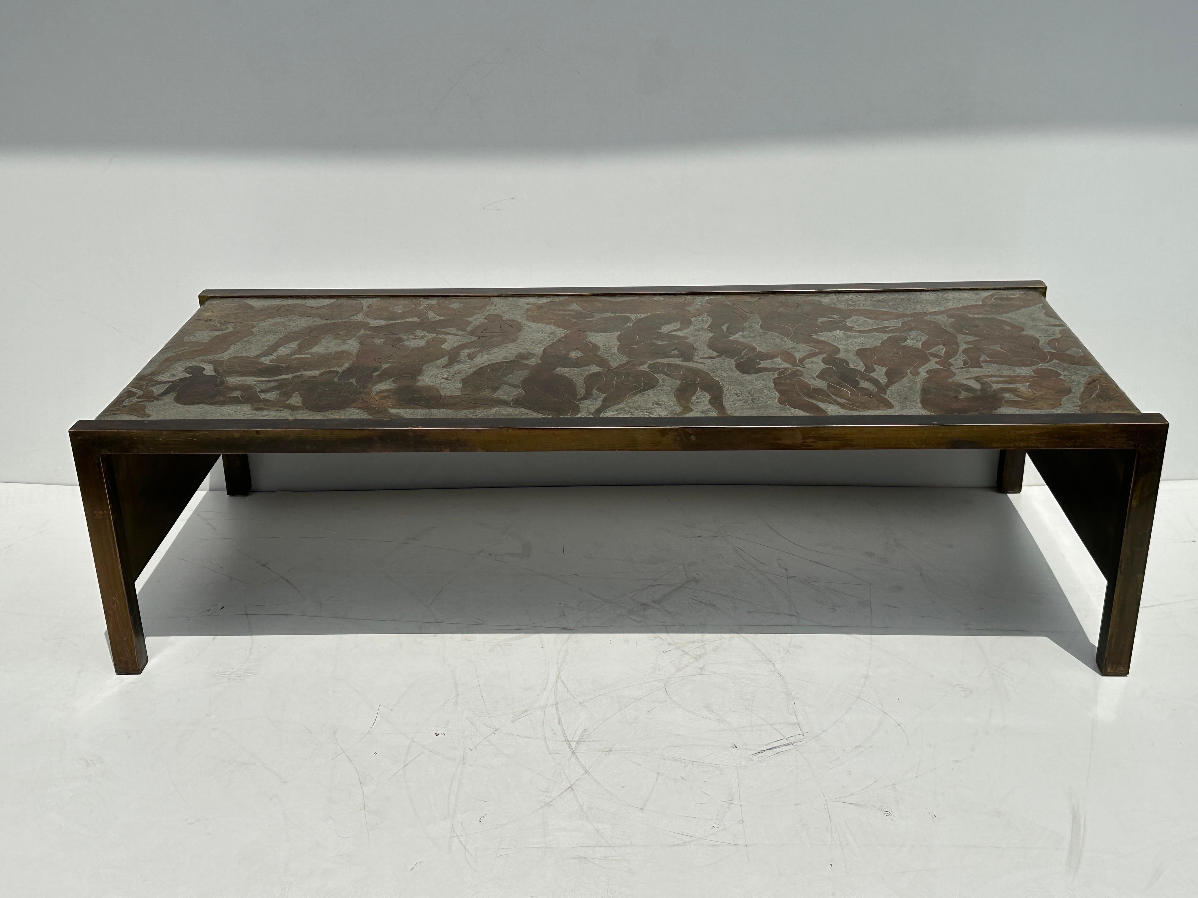 “Bathers” Coffee Table by Philip & Kelvin LaVerne For Sale 6