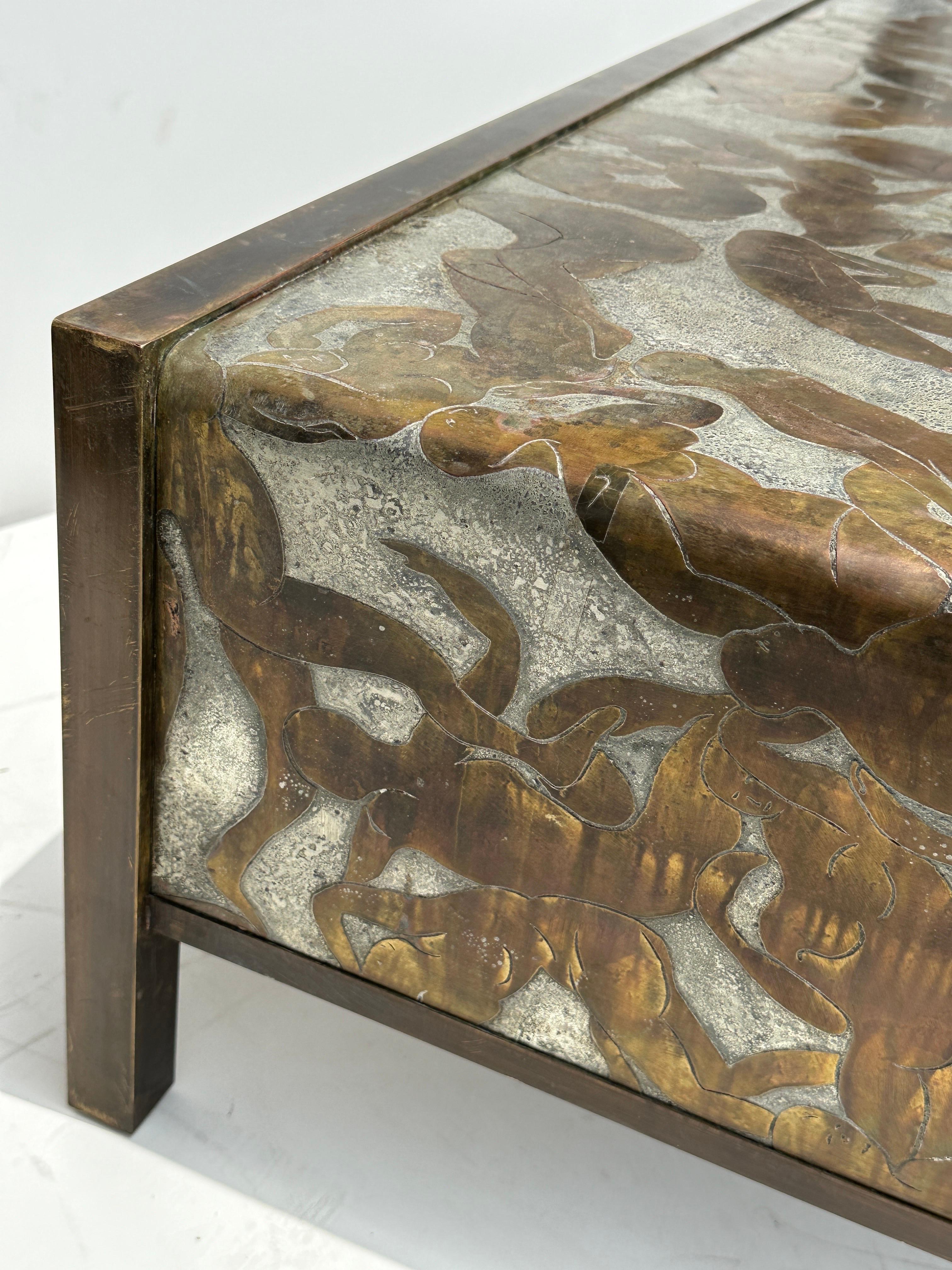 “Bathers” Coffee Table by Philip & Kelvin LaVerne For Sale 10