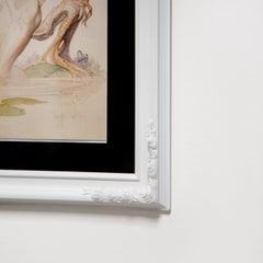 Vintage Frank Frazetta 'Bathing Girl' Art Print, Framed, Fantasy Decor