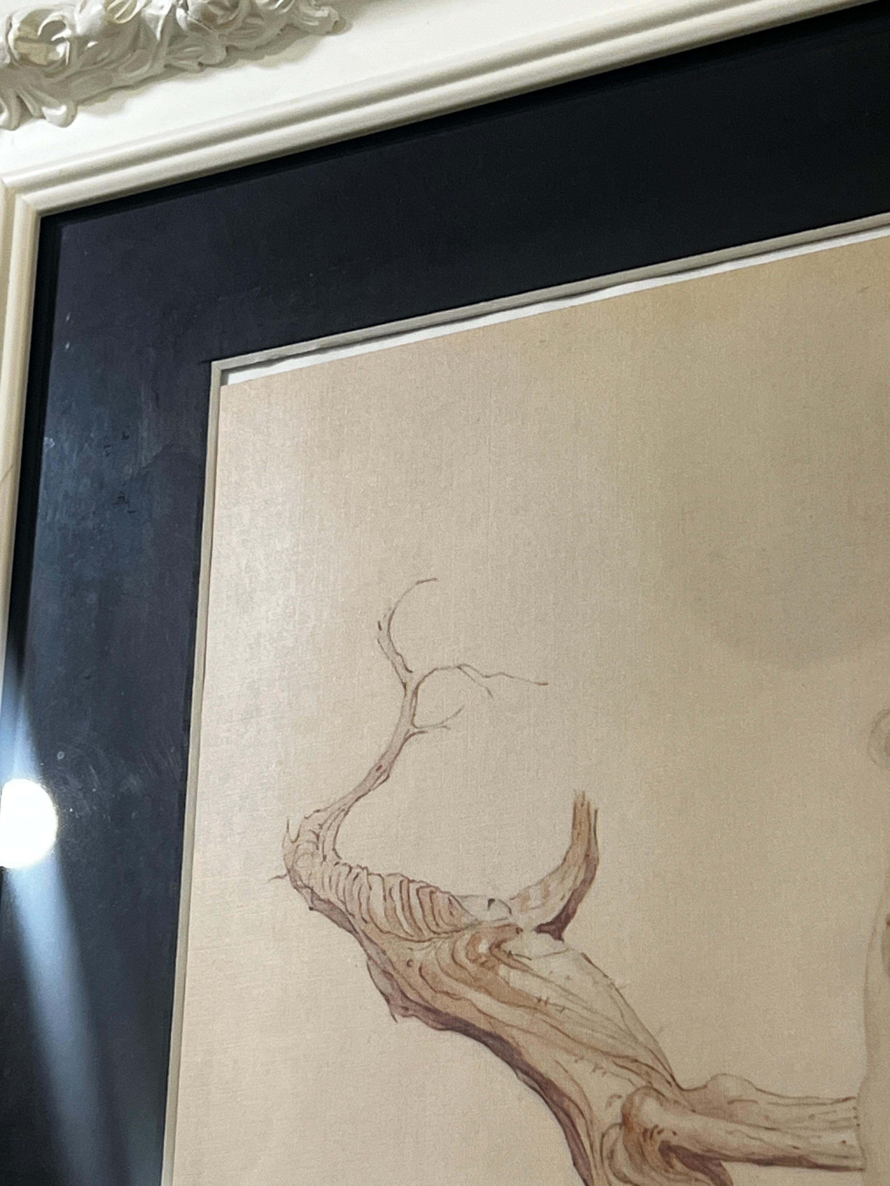 Estampa Chica en Bañador de Frank Frazetta (Vintage) Pintado a mano en venta