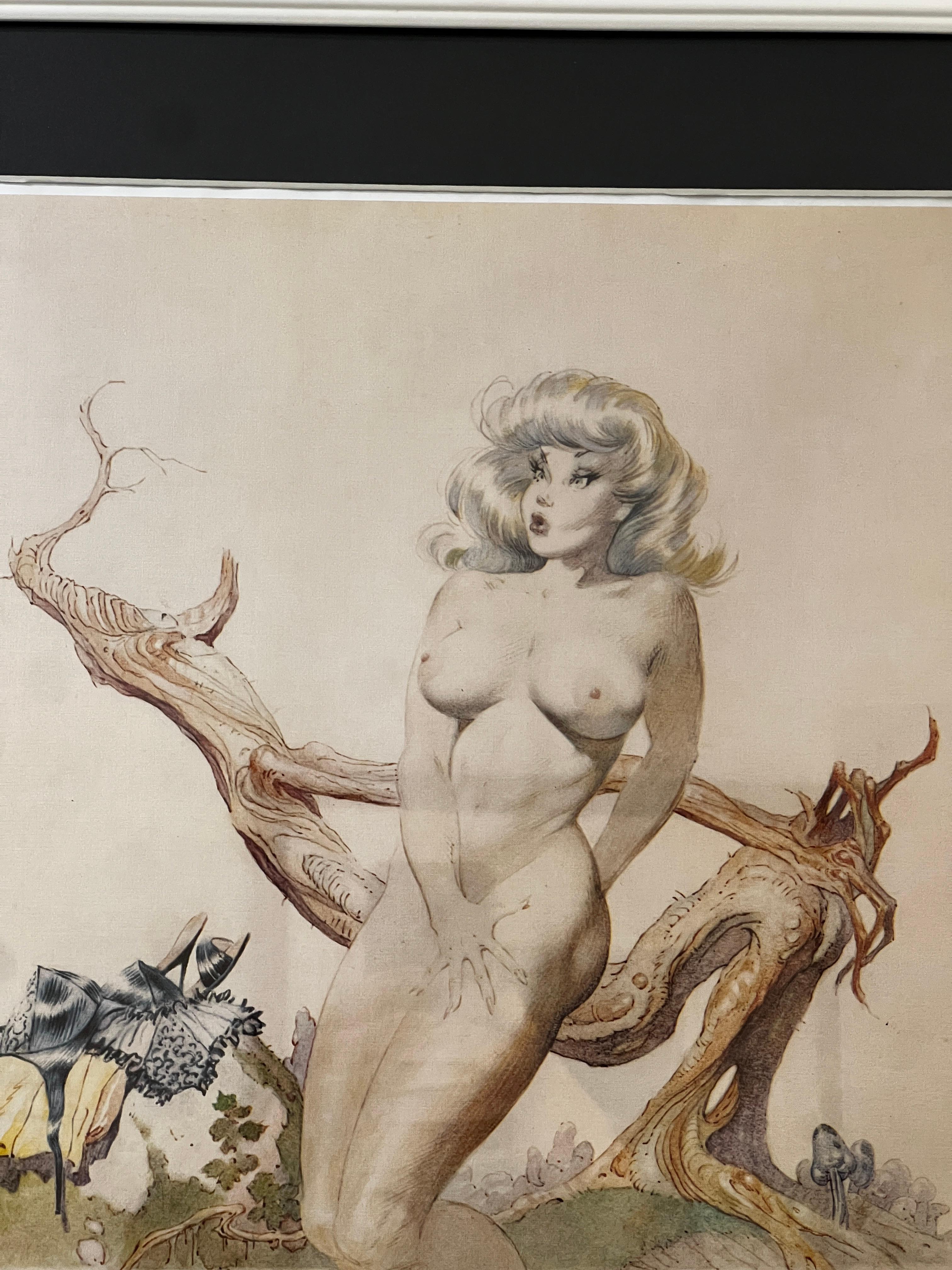 Estampa Chica en Bañador de Frank Frazetta (Vintage) en Bueno estado para la venta en West Hollywood, CA