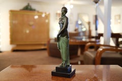 Bathing Ondine Art Deco Style Sculpture by Pierre Le Faguays for Max Le Verrier