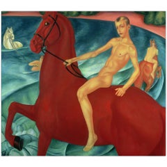 Bathing the Red Horse, After Expressionist Artist Kuzma Petrov-Vodkin