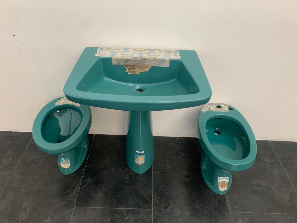 Italian Bathroom Fixtures by Gio Ponti for Ideal Standard, 1950s, Color, Cliff Green