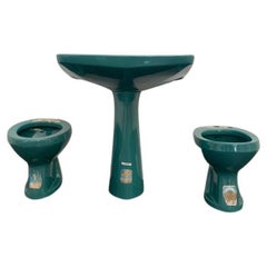 Bathroom Fixtures by Gio Ponti for Ideal Standard, 1950s, Color, Cliff Green