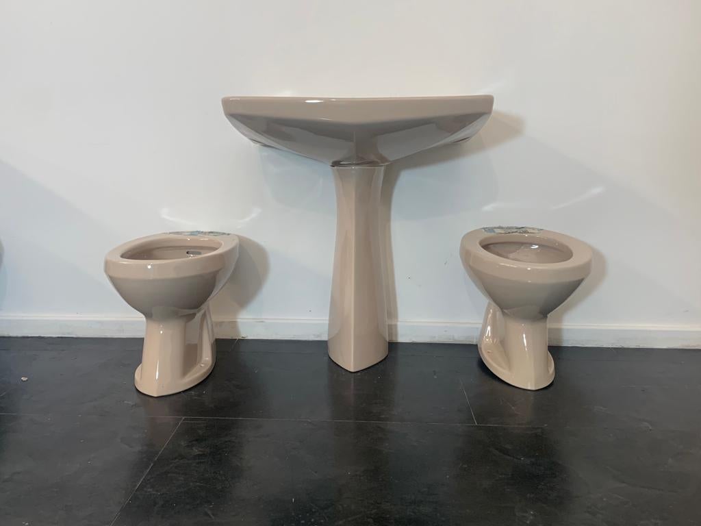 Bathroom Fixtures by Gio Ponti for Ideal Standard, 1950s, Color, Powder Pink For Sale 2