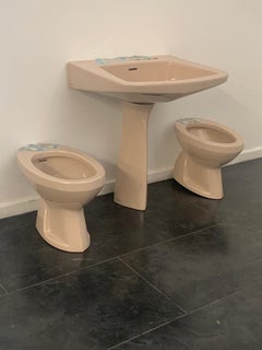 Bathroom Fixtures by Gio Ponti for Ideal Standard, 1950s, Color, Powder Pink