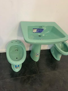 Apparecchi da bagno di Gio Ponti per Ideal Standard, anni '50, colore verde mare