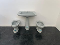 Apparecchi da bagno di Gio Ponti per Ideal Standard, anni '50, colore grigio platino