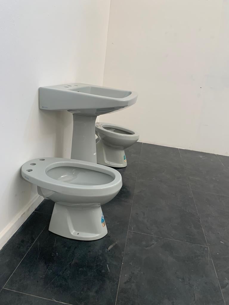 Italiano Apparecchi da bagno di Gio Ponti per Ideal Standard, anni '50, colore grigio platino