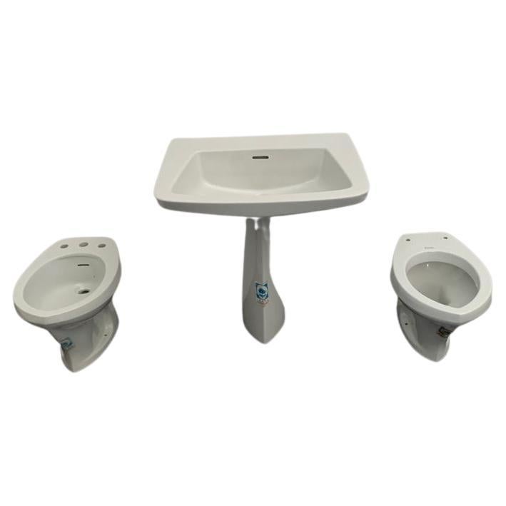 Complete Set of Rare Vistosi Glass Bathroom Fixtures For Sale at 1stDibs