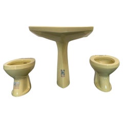Bathroom Fixtures by Gio Ponti for Ideal Standard, 1950s, Yellow Color