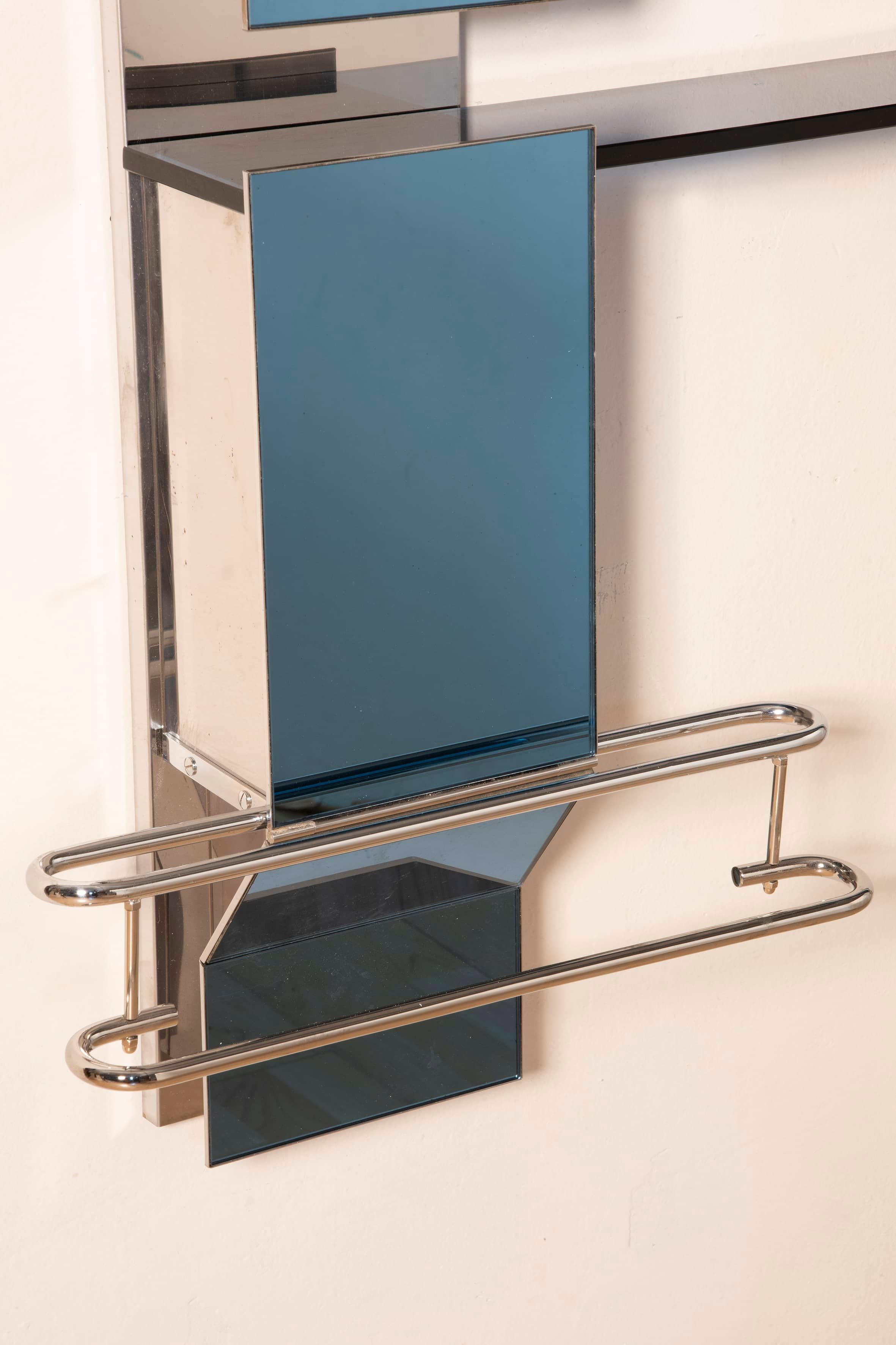 Glass Bathroom Mirror Cabinet by FontanaArte For Sale