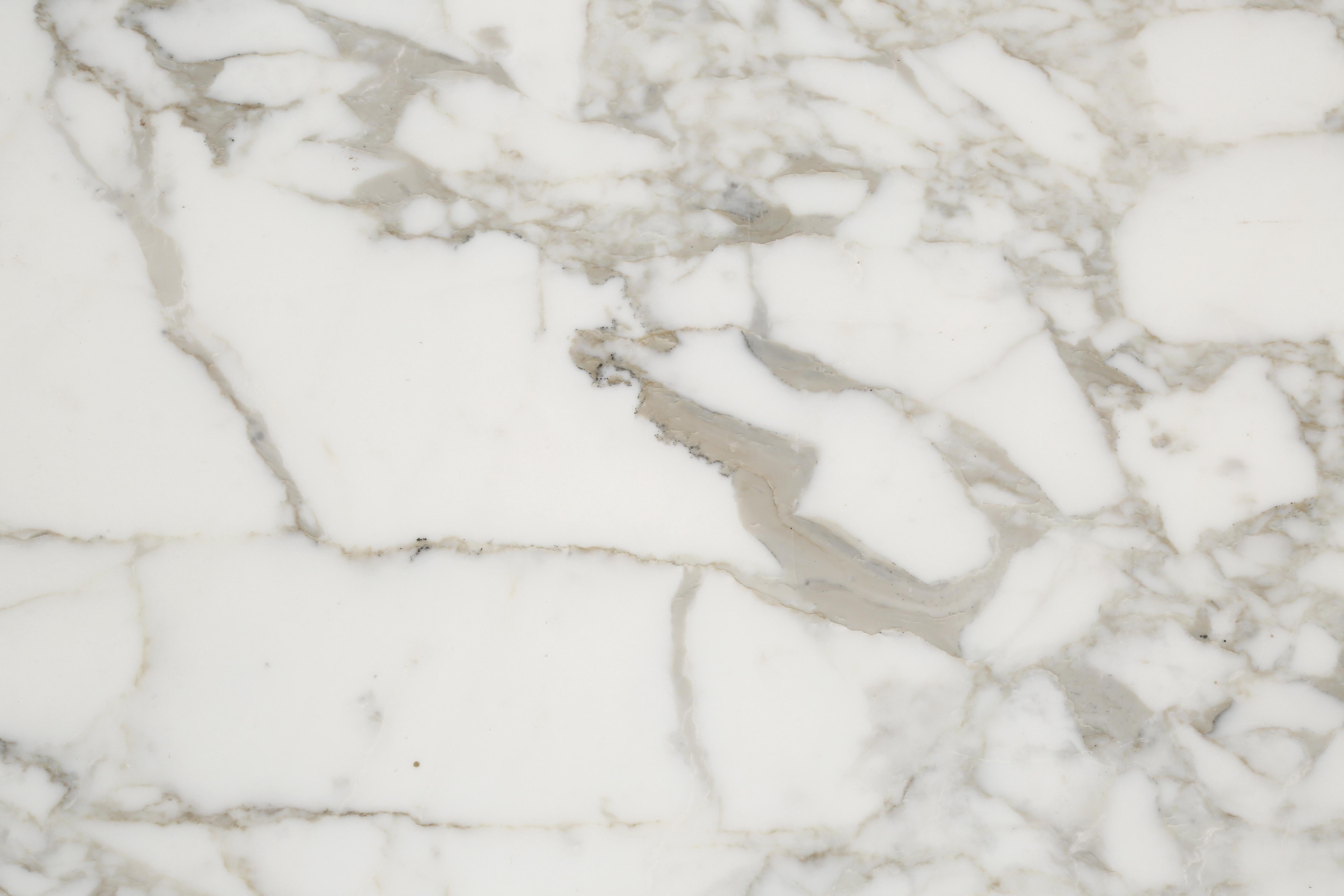 Bathroom Vanity Ready for a Sink to be Installed, with Calcutta d' Oro Marble In Excellent Condition In Chicago, IL