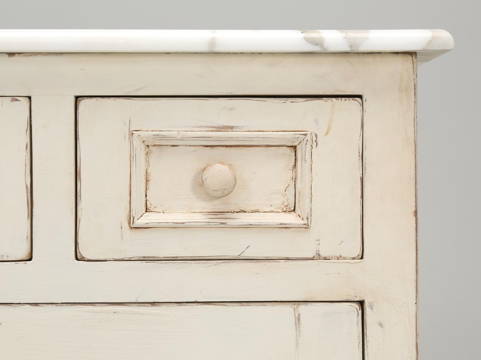 Bathroom Vanity Ready for a Sink to be Installed, with Calcutta d' Oro Marble 1