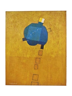 "Bathyscaphe after the lost treasure", oil on canvas by Aleksandar Cvetkovic