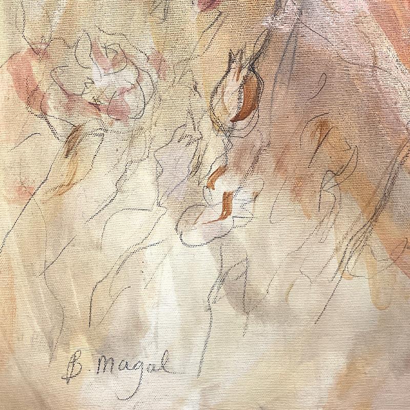 Batia Magal, Pintura acrílica original sobre lienzo, firmada a mano 1