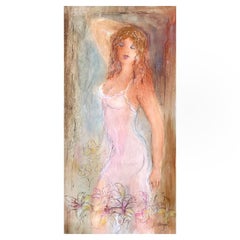 Batia Magal, Pittura acrilica originale su tela, firmata a mano con lettera d'autore