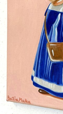 Porcelain girl Figurative Painting, Expressive Palette, 30X20 cm, New