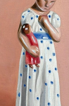 Porcelain girl I Figurative Painting, Expressive Palette, 30X20 cm, New