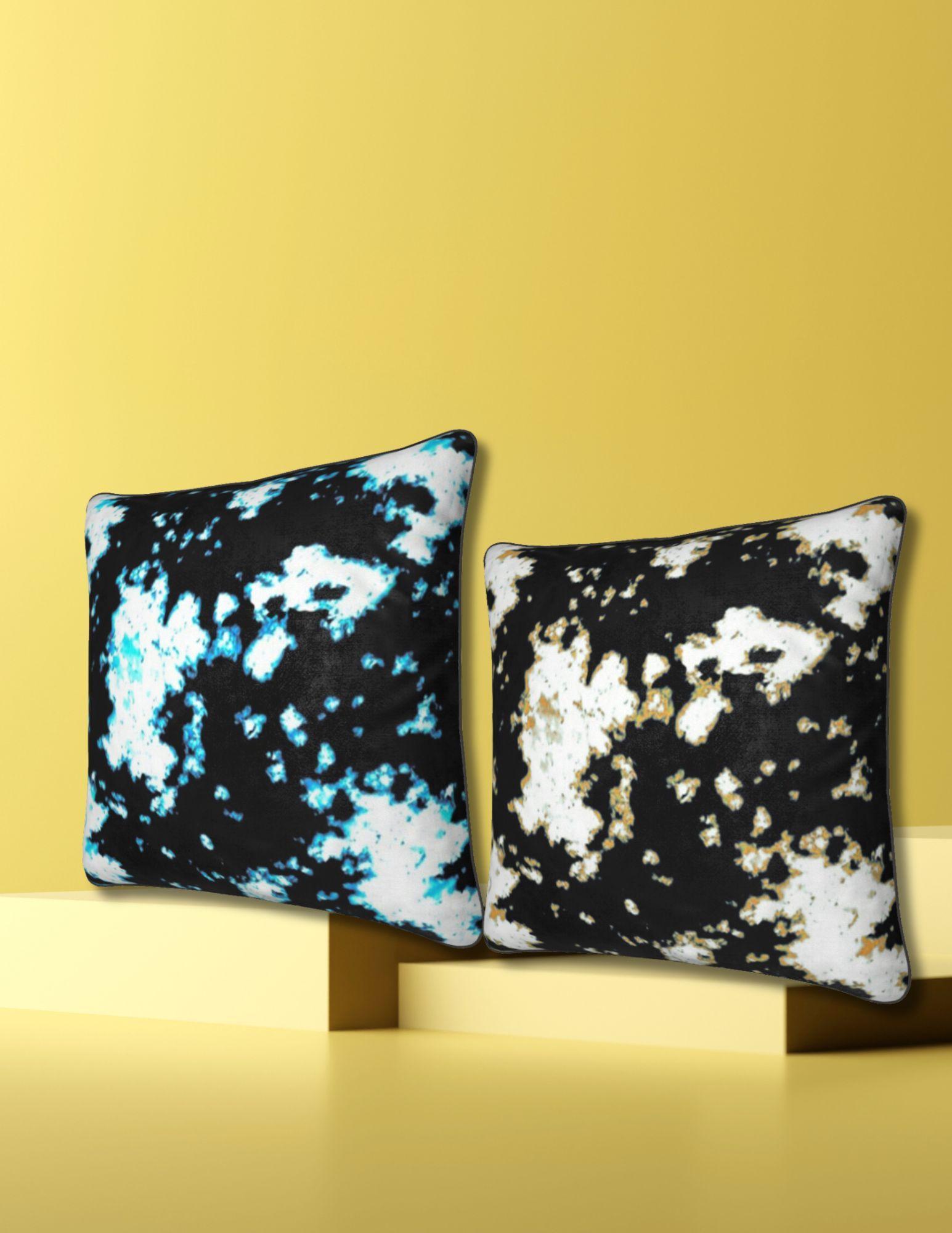 Americano Cuscino Batik in velluto oro in vendita