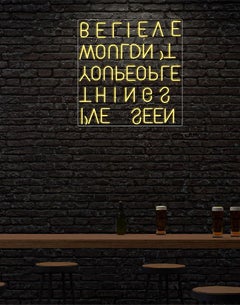 FAITH original neon artwork by B A T I K